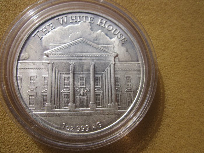 Förenta staterna. Silver medal Donald Trump - The White House, 1 Oz (.999)  (Ingen mindstepris)