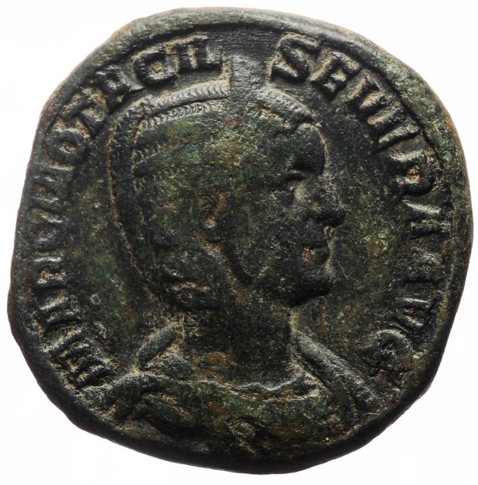 Romarriket. Otacilia Severa (Augusta, AD 244-249). Sestertius  (Ingen mindstepris)