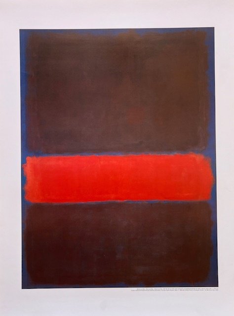 Mark Rothko - Mark Rothko Maroon on Blue 1957