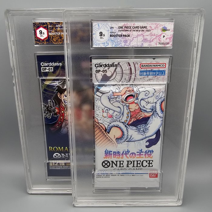 OP-01  OP-05 Booster Packs - 2 Graded card - Graad 9.5