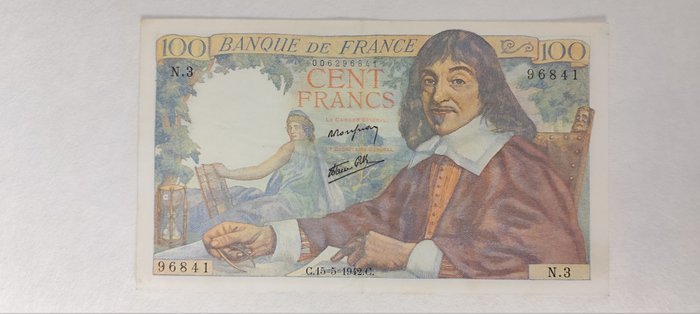 Frankrig. - 100 francs 15 mai 1942 - Pick 101  (Ingen mindstepris)