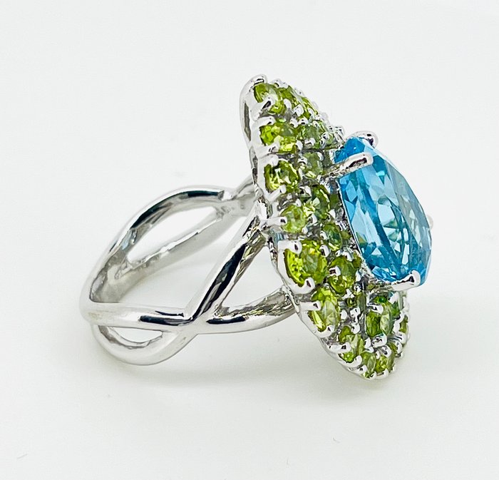 Ingen mindstepris - Ring Sølv - Topaz  Peridot