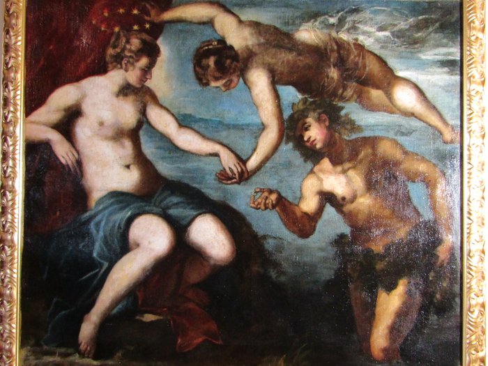 Jacopo Tintoretto( 1518-1594), Circle of - Bacco, Venere e Arianna