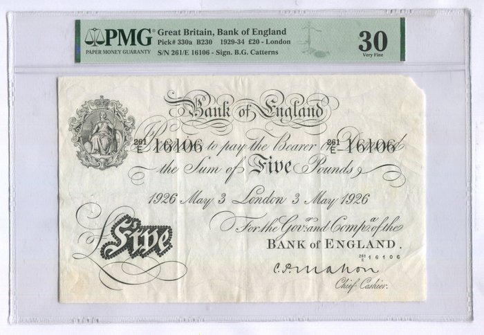 England. - 20 Pounds - 1926 - Pick 330a