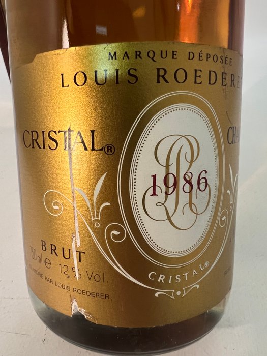 1986 Louis Roederer, Louis Roederer, Cristal - Reims Brut - 1 Flaske (0,75L)