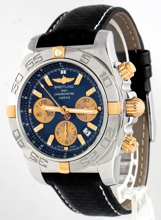 Breitling - 'Chronomat 44' - Column Wheel Chronograph - 750 Pink Gold - Free Gift: Rubber Strap - Ref. No: IB011012/C790 - Mænd - 2015