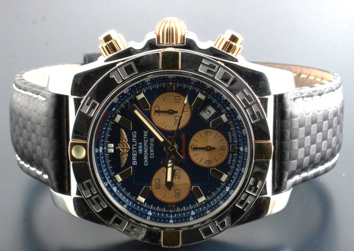 Breitling - 'Chronomat 44' - Column Wheel Chronograph - 750 Pink Gold - Free Gift: Rubber Strap - Ref. No: IB011012/C790 - Mænd - 2015