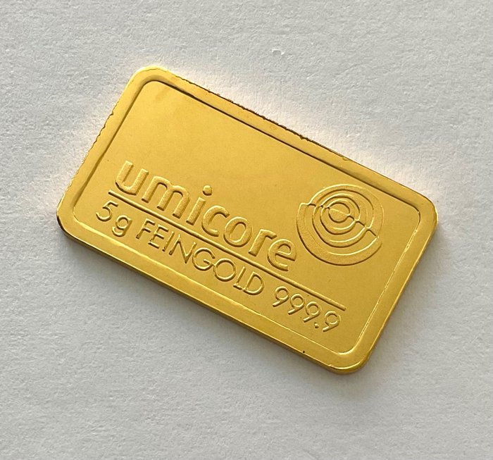 5 gram - Guld 999 - Umicore, Belgium