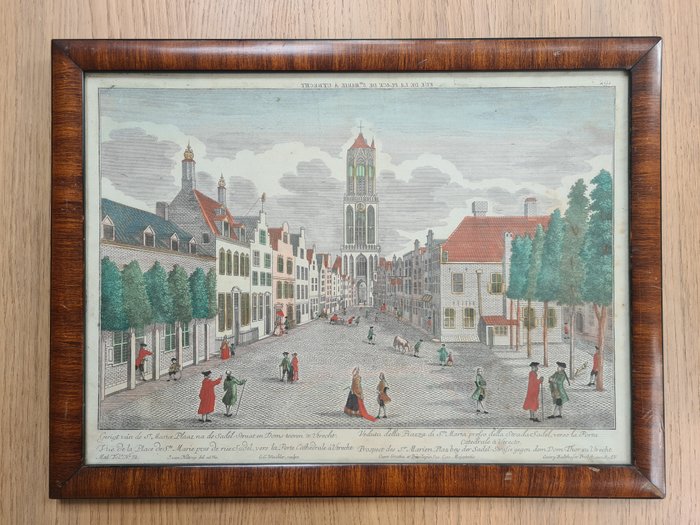 J van Hiltrop GG Winckler - Vue de la Place de Ste Marie á Utrecht