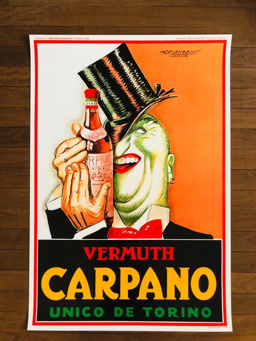 Achille Luciano Mauzan - Vermouth Carpano "Unico de Torino" - 1980‹erne