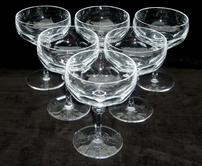 Waterford Crystal - Drikkeglas (6) - Model Curraghmore - Krystal - 6 champagneglas