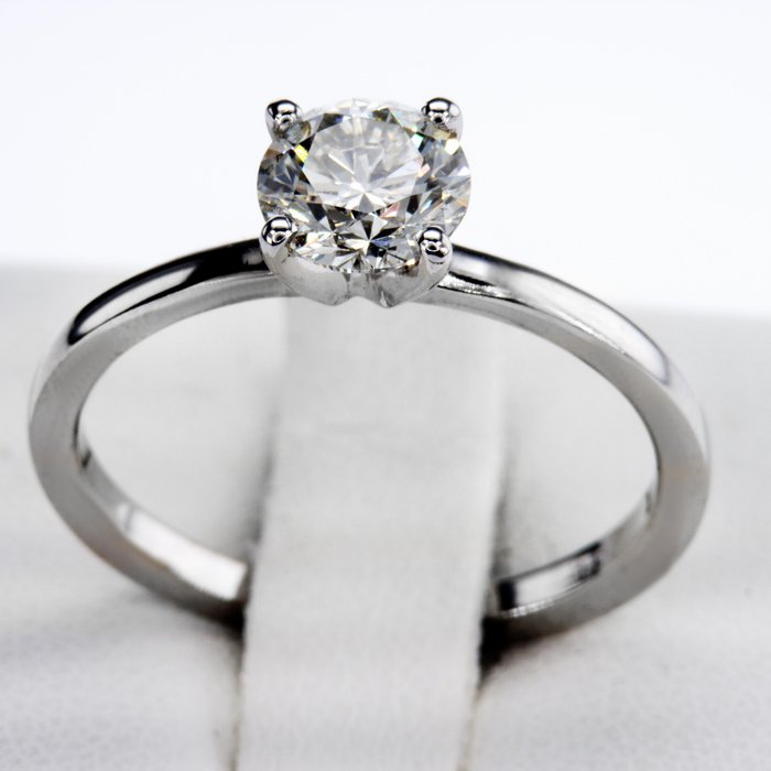 Ingen mindstepris - Forlovelsesring - 14 karat Hvidguld -  1.05ct. tw. Diamant (Natur)