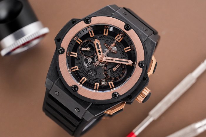 Hublot - King Power Unico 18k Rose Gold Ceramic Skeleton - 701.CO.0180.RX - Mænd - 2011-nu