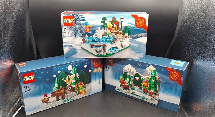 Lego - Limited Edition - 40484 - 40564 - 40416 - Il cortile di Babbo Natale - Gli Elfi Invernali - La pista di pattinaggio - 2020+