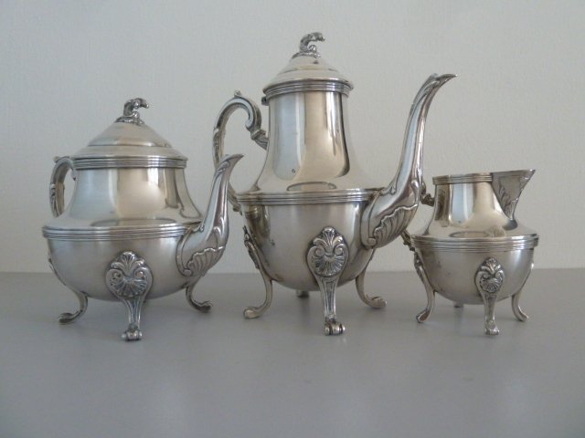 Ravinet Louis - Denfert Charles (1886-1912) - Kaffe og te service - Metal, sølv