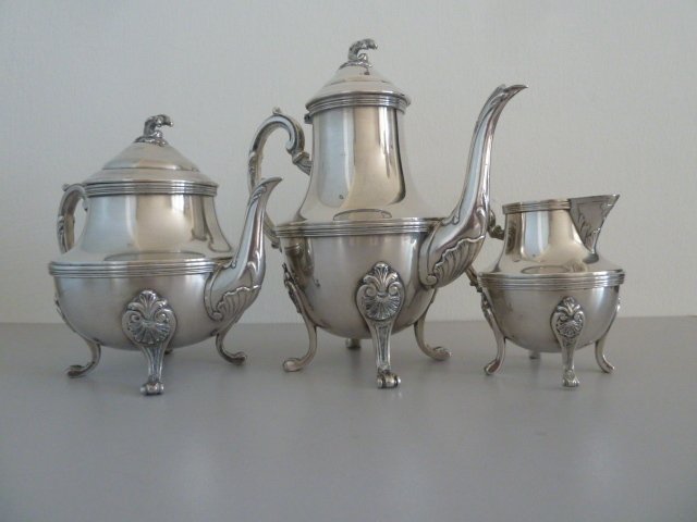 Ravinet Louis - Denfert Charles (1886-1912) - Kaffe og te service - Metal, sølv