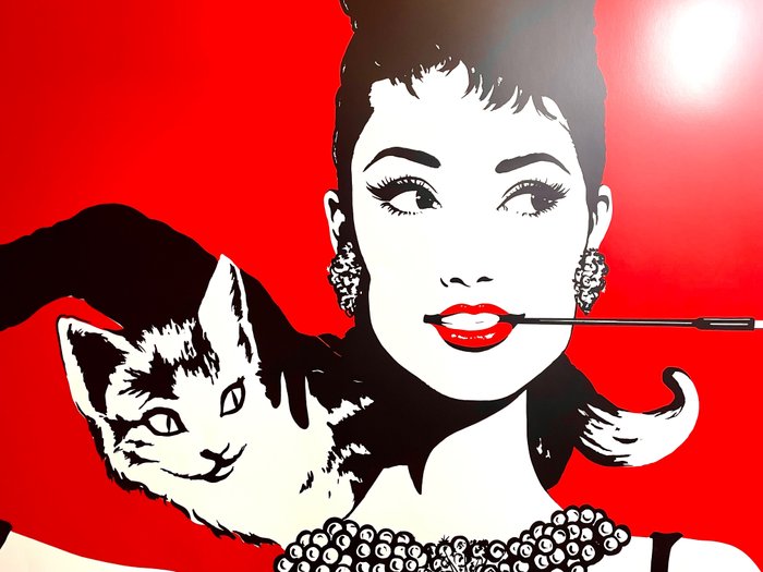 Antonio de Felipe - Audrey Hepburn (with cat) - 2000'erne