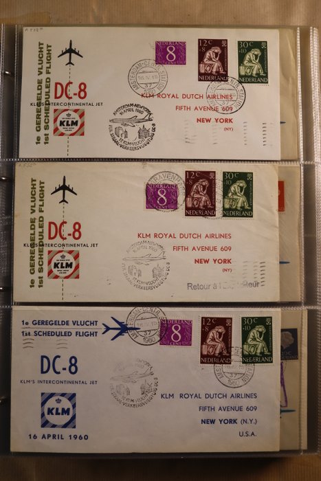 Holland 1960/1969 - Samling af specialomslag, 1. flights mm i Importa ringbind