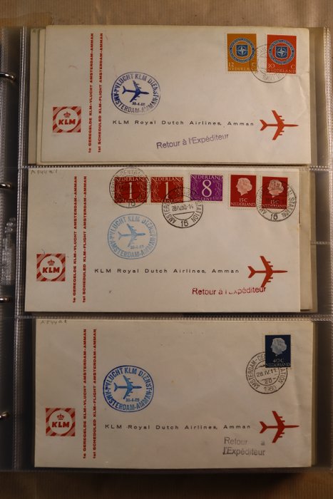 Holland 1960/1969 - Samling af specialomslag, 1. flights mm i Importa ringbind