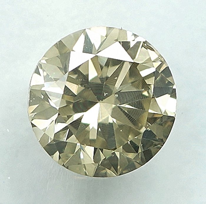 1 pcs Diamant  (Naturfarvet)  - 0.51 ct - Fancy light Grålig Gul - SI1 - International Gemological Institute (IGI)