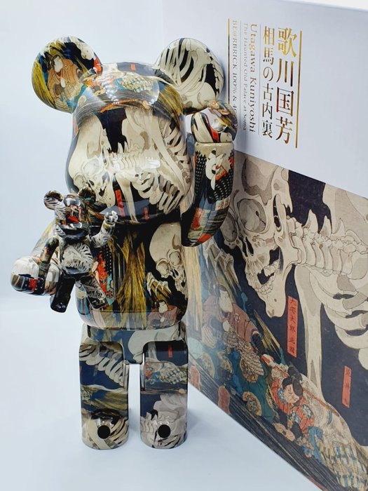 Utagawa Kuniyoshi x Medicom Toy Be@rbrick - Toshusai Sharaku Actor Otani Oniji Ⅲ as the Footman Yakko Edohei 400%  100% Bearbrick 2021