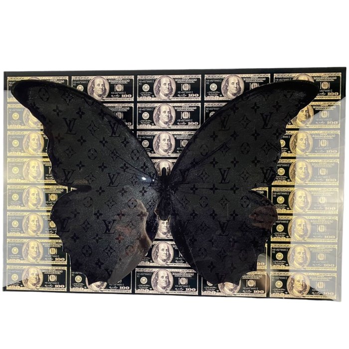 Blackarts - Louis vuitton 3D Black dollar butterfly