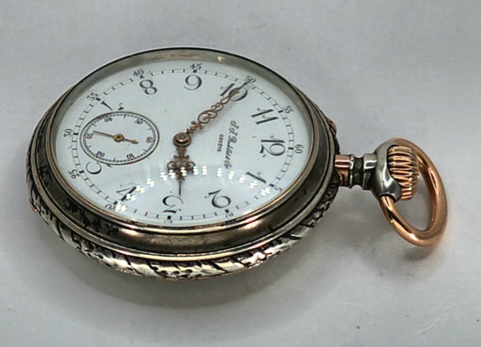 J.J.Badollet  Cie., Genève, - Schützen-Taschenuhr, „Genève Tir Fedèral - Prunkrelief - Schweiz 1887