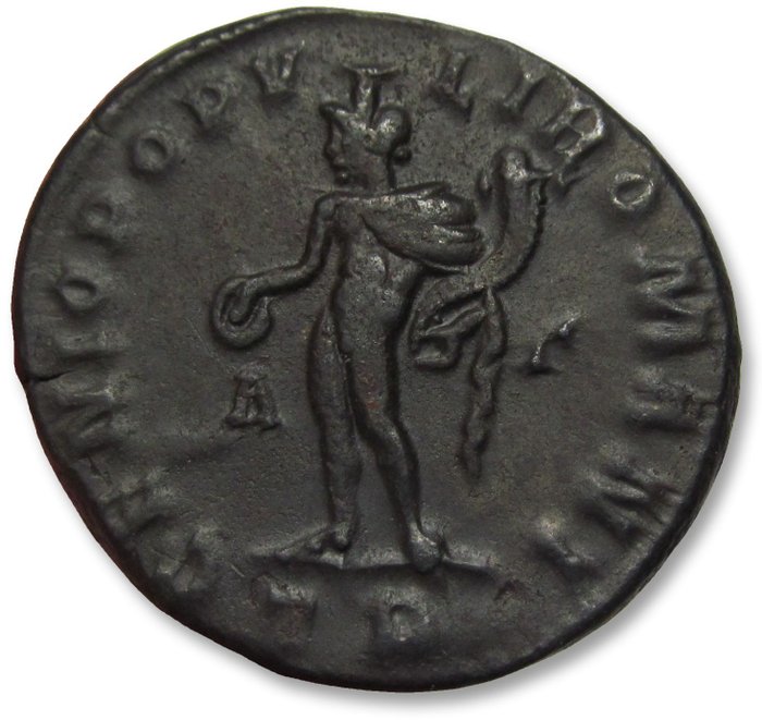 Romarriket Galerius as Caesar Follis Treveri (Trier) mint circa 296-297 - mintmark TR A-Γ across fields - large 27mm coin