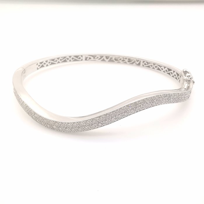 Armbånd - 18 kraat Hvidguld -  2.16ct. tw. Diamant (Natur)