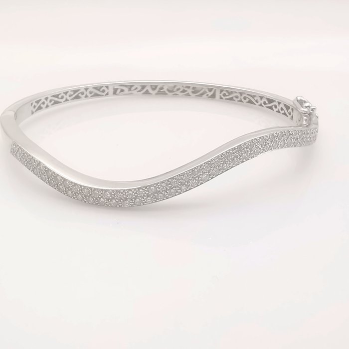 Armbånd - 18 kraat Hvidguld -  2.16ct. tw. Diamant (Natur)