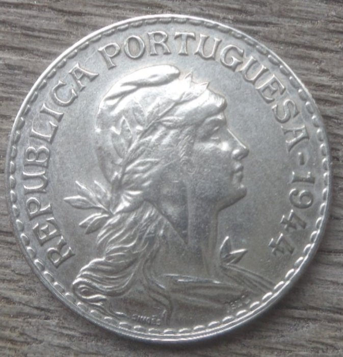 Portugal Republic 1 Escudo 1944