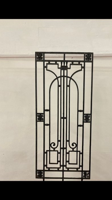 Art Nouveau Dekorativt gitter - 1910-1920 - Støbejerns havehegn