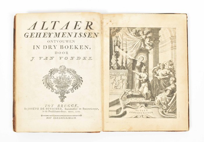 Joost van den Vondel - Altaer Geheymenissen ontvouwen in dry boeken - 1771