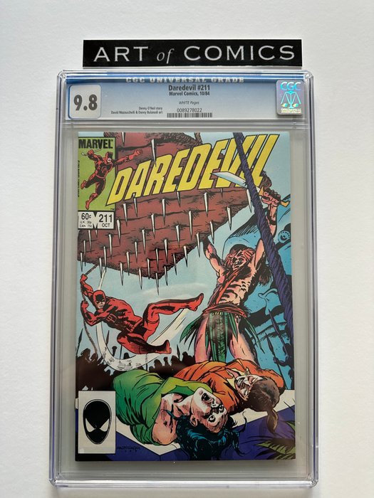 Daredevil #211 - CGC Graded 9.8 - Extremely High Grade!! - White Pages!! - 1 Graded comic - Første udgave - 1984