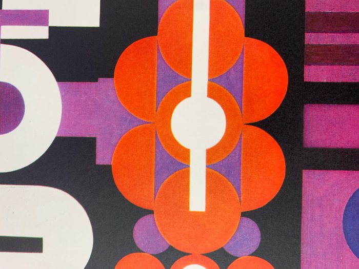 Auguste Herbin - NEZ 1971 - Collotype Print - 60/70ies Vintage Art - 59 x 51 cm - 1970‹erne