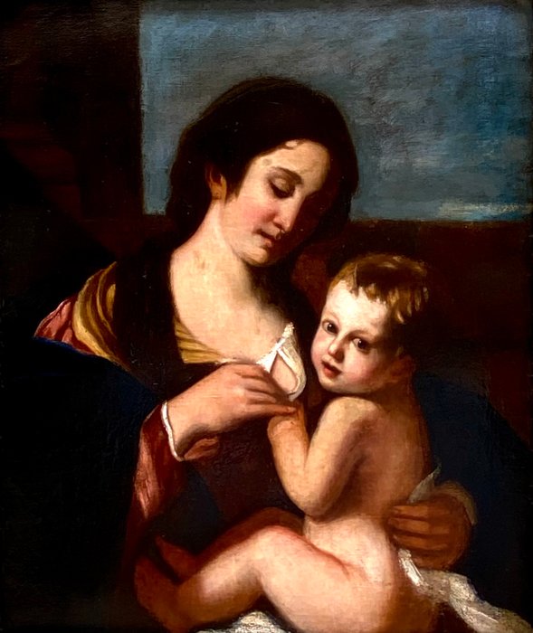 Escuela napolitana (XVIII-XIX) - Madonna con Bambino