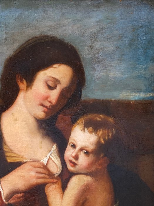 Escuela napolitana (XVIII-XIX) - Madonna con Bambino