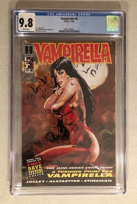 Vampirella #5 Harris Comics CGC 9.8 White Pages - Dan Brereton cover - 1 Graded comic - 1993