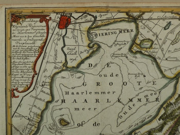 Holland - Haarlemmermeer, Amsterdam, Schiphol; Hendrik de Leth - Afbeeldinge van Rhynlands Waterstaat (...) - 1740