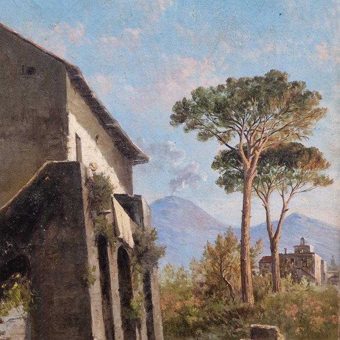 Alceste Campriani (1848-1933) - Paesaggio nei pressi di Napoli