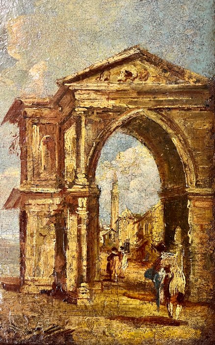 Francesco Guardi (1712-1793), After - Arco fantastico con figure