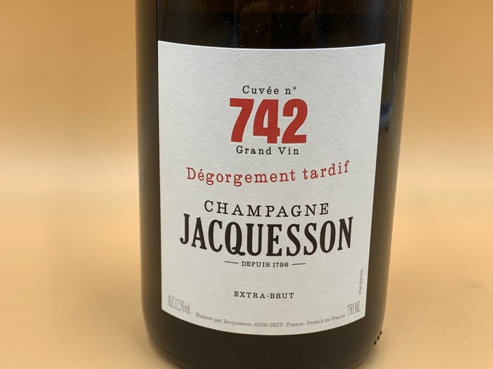 Jacquesson, Cuvée N° 742 D.T "Dégorgement tardif" - Champagne Extra Brut - 1 Flaske (0,75L)