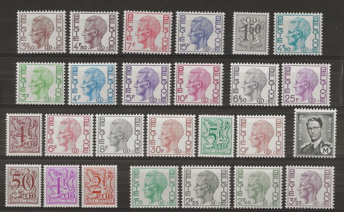 Belgien 1929/1982 - Tjeneste og militær, komplet afsnit - OBP/COB S1/84 + M1/5