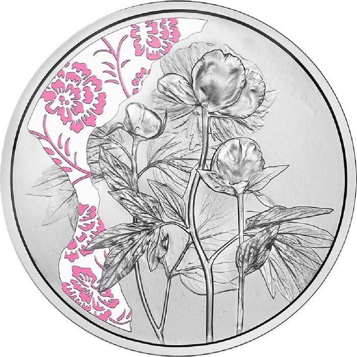 Østrig. 10 Euro 2024 "Peony, Language of Flowers Austria"  (Ingen mindstepris)