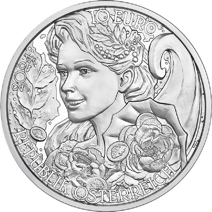 Østrig. 10 Euro 2024 "Peony, Language of Flowers Austria"  (Ingen mindstepris)