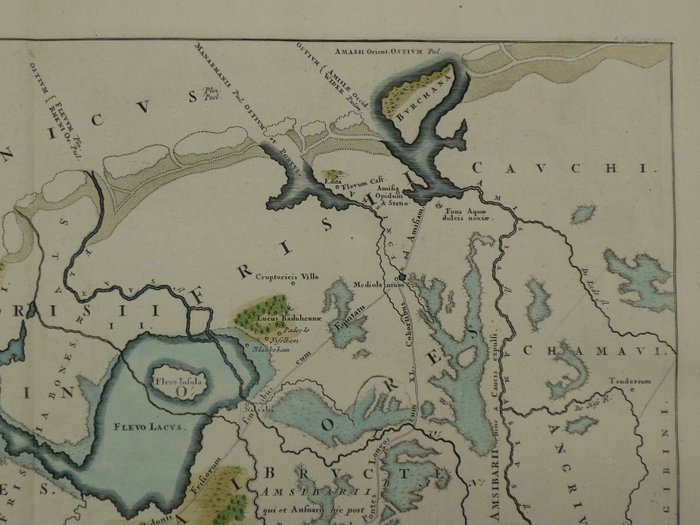 Holland - Delta / Friesland; Mensone Alting. / F. Halma. - Descriptio veteris Agri Batavi et Frisii - 1701-1720