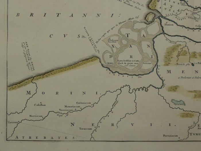 Holland - Delta / Friesland; Mensone Alting. / F. Halma. - Descriptio veteris Agri Batavi et Frisii - 1701-1720