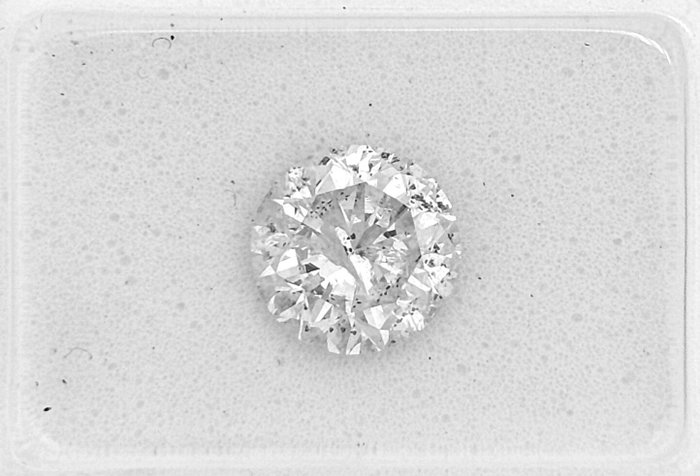 1 pcs Diamant  (Natur)  - 1.25 ct - Rund - E - I1 - Gemewizard Gemological Laboratory (GWLab)