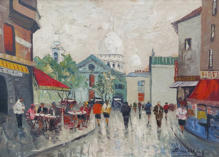 Wilhelmus Joseph Morie Enneki (1933) - Gezicht op Parijs met Sacre Coeur