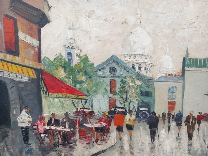 Wilhelmus Joseph Morie Enneki (1933) - Gezicht op Parijs met Sacre Coeur